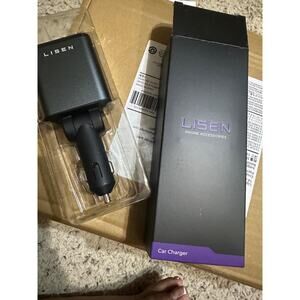 LISEN Retractable Car Charger  iPhone 17 Pro Max Airpods iPad Samsung Pixel 10